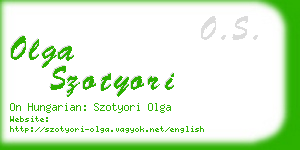 olga szotyori business card